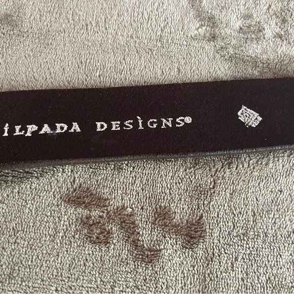 Silpada Classic Flower Silver Buckle Brown Italian Leather Belt size Large - Picture 3 of 13